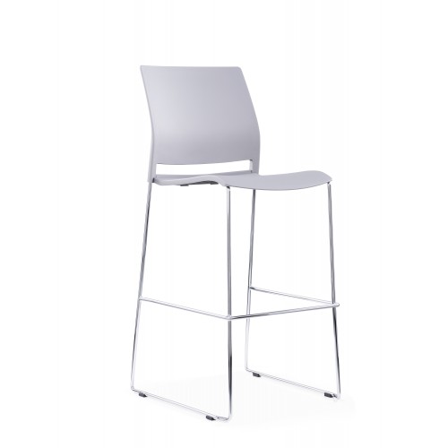 Verse Shell Skid Base Bar Stool